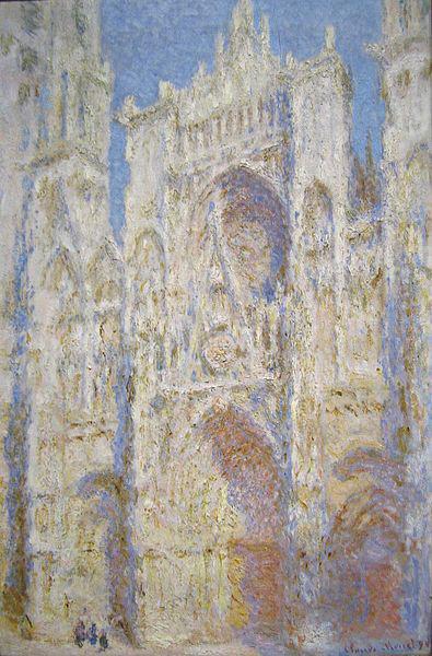Rouen Cathedral, West Facade, Sunlight, Claude Monet